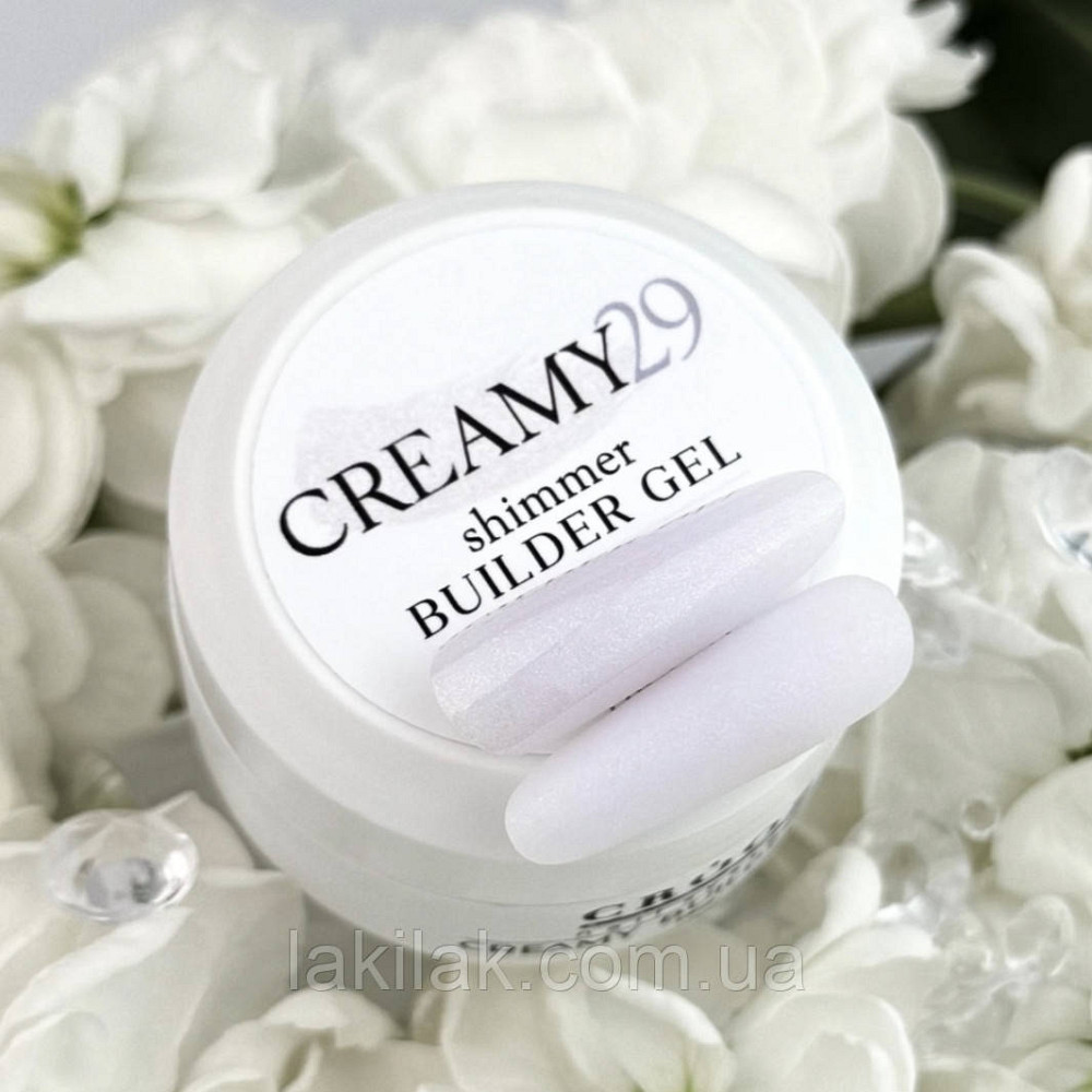 Гель для нарощення нігтів Crooz Creamy gel 29 (молочно-лавандовий з шимером) 15мл Херсон - фото 1