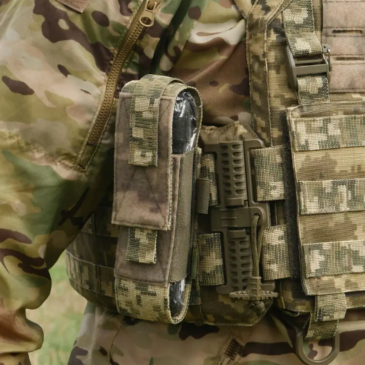 Подсумок под турникет открытого типа с креплениями для тактических ножниц и маркера пиксель Киев - изображение 2