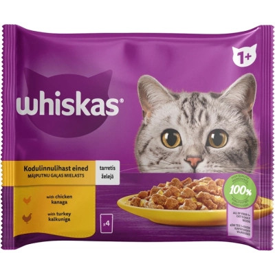 Вологий корм для кішок Whiskas курка, індичка в желе 4х85 г (4770608263676) Вінниця - фото 1