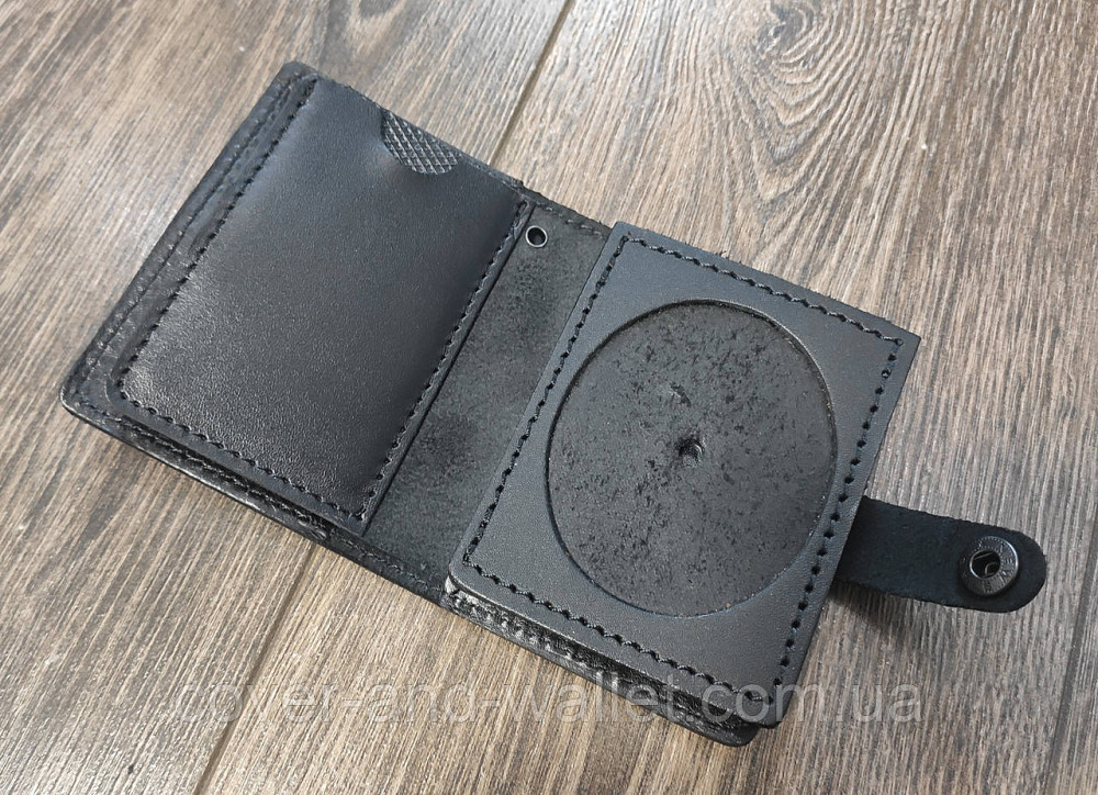 Обкладинка "Національна гвардія" на кнопці під жетон із натуральної шкіри преміум класу Київ - фото 4