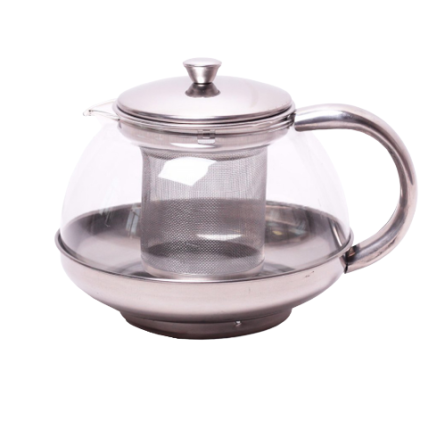 Заварник 600мл зі з'ємним ситечком скло/нержавіюча сталь 4315 KAMILLE Житомир