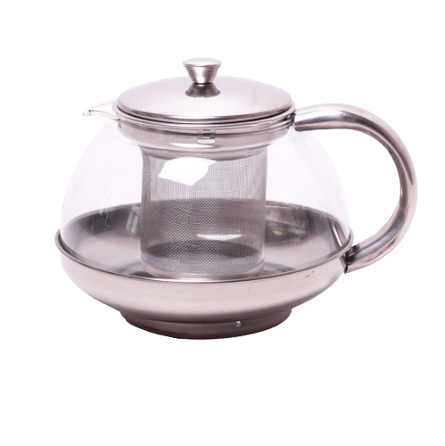 Заварник 600мл зі з'ємним ситечком скло/нержавіюча сталь 4315 KAMILLE Житомир - фото 1