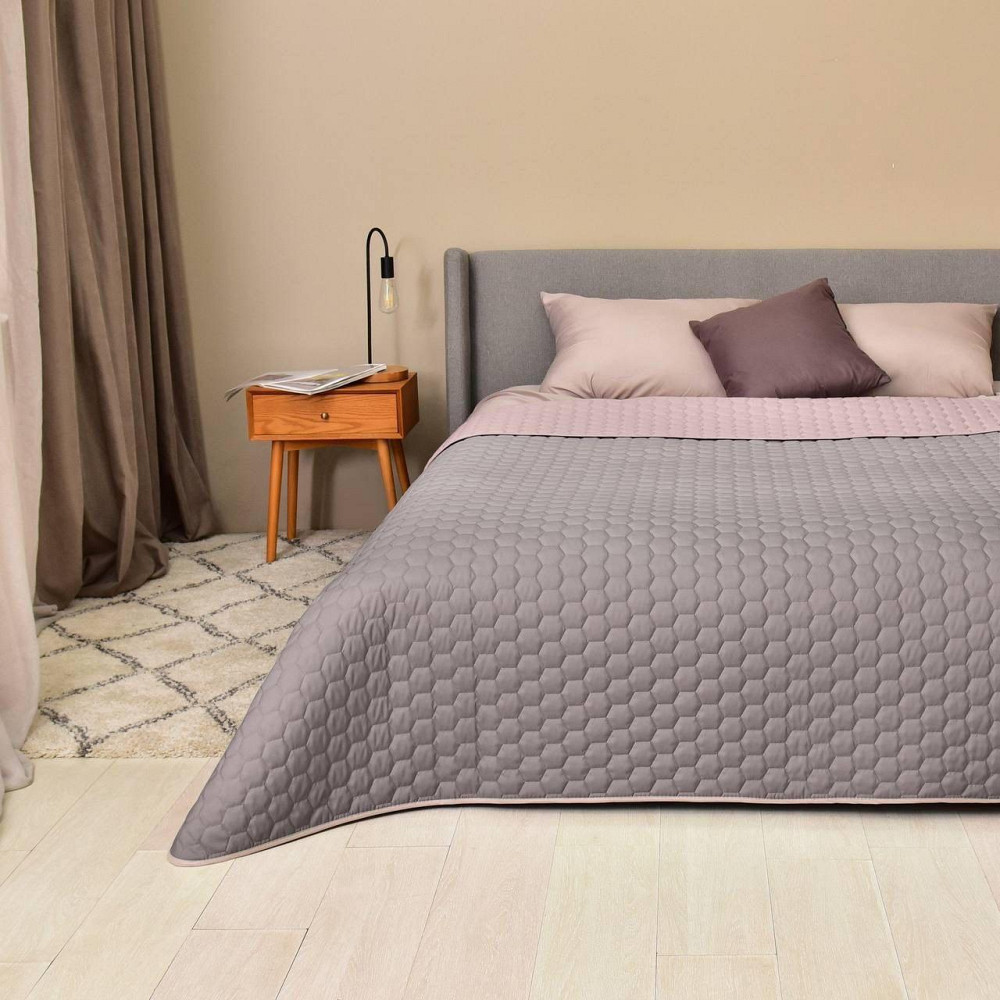 Покривало IDEIA Silhouette двостороннє 220х240 см тауп/беж Чернівці - фото 2