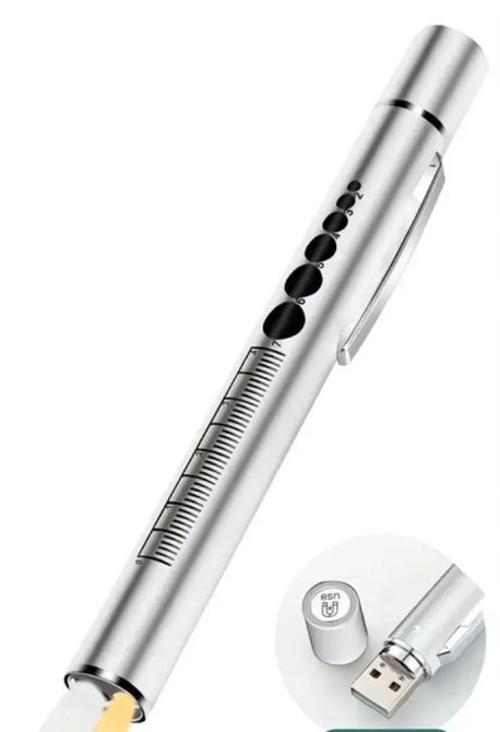 Ліхтарик  2 в 1 біле та жовте світло usb сірий Київ - фото 1