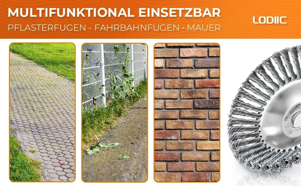 Дротяна щітка LODIIC для мотокоси 25,4 мм, насадка для бензинових тримерів, видалення бур’янів, корщітка, крацовка Київ - фото 5