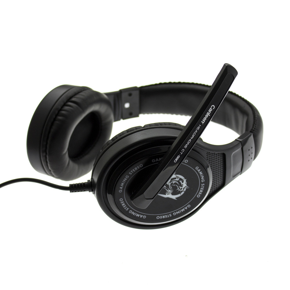 Игровые накладные наушники Canleen CT990 с микрофоном и подсветкой (Черный) Винница - изображение 3