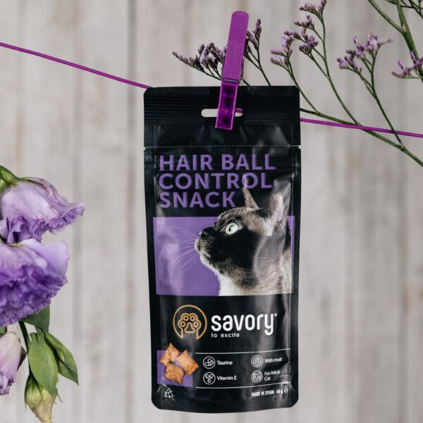 Хрустящие лакомства для кошек Сейвори Savory Cats Snacks Pillows Hair Ball Control подушечки для вывода шерсти, 180 г Киев - изображение 4