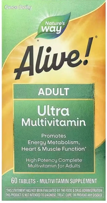 Мультивітаміни Nature's Way Alive!Adult Ultra Multivitamin 60 таб Київ - фото 1