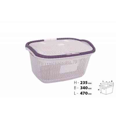 Кошик для білизни Violet House 1002 Віолетта Powder 28 л (1002 Виолетта POW 28 л) Вінниця