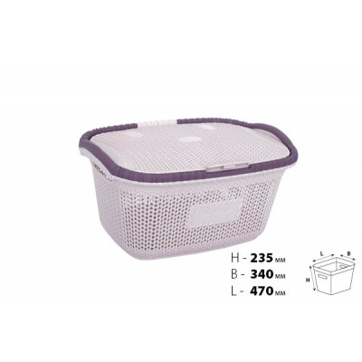 Кошик для білизни Violet House 1002 Віолетта Powder 28 л (1002 Виолетта POW 28 л) Вінниця - фото 3