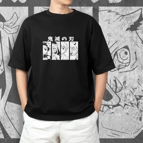 Футболка для підлітка хлопчика з принтом Клинок, рассекающий демонов Герои 2 Розмір 160 Anime10379 Дніпро