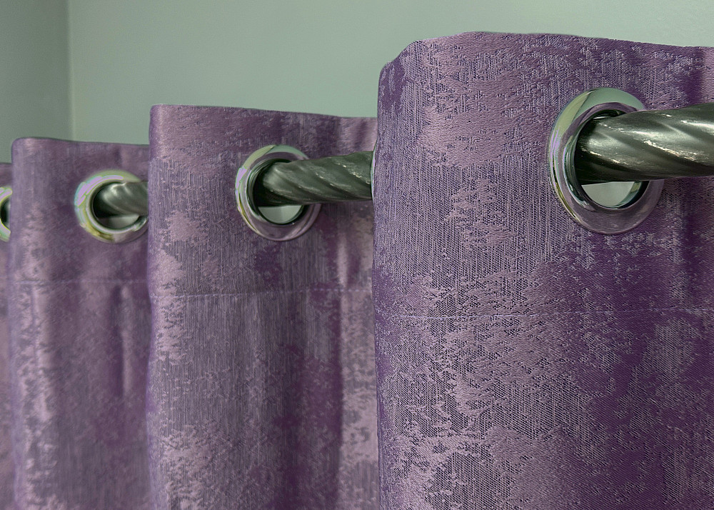 Комплект штор на люверсах VR-Textil Жакард Sultan XO № 1145ш Фіолетовий 150х250 см 2 шт (37-0183) Київ - фото 6