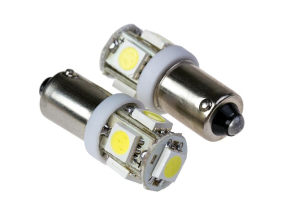 LED лампы BA9S 4+1 SMD 5050, белый свет, 2шт для авто Киев