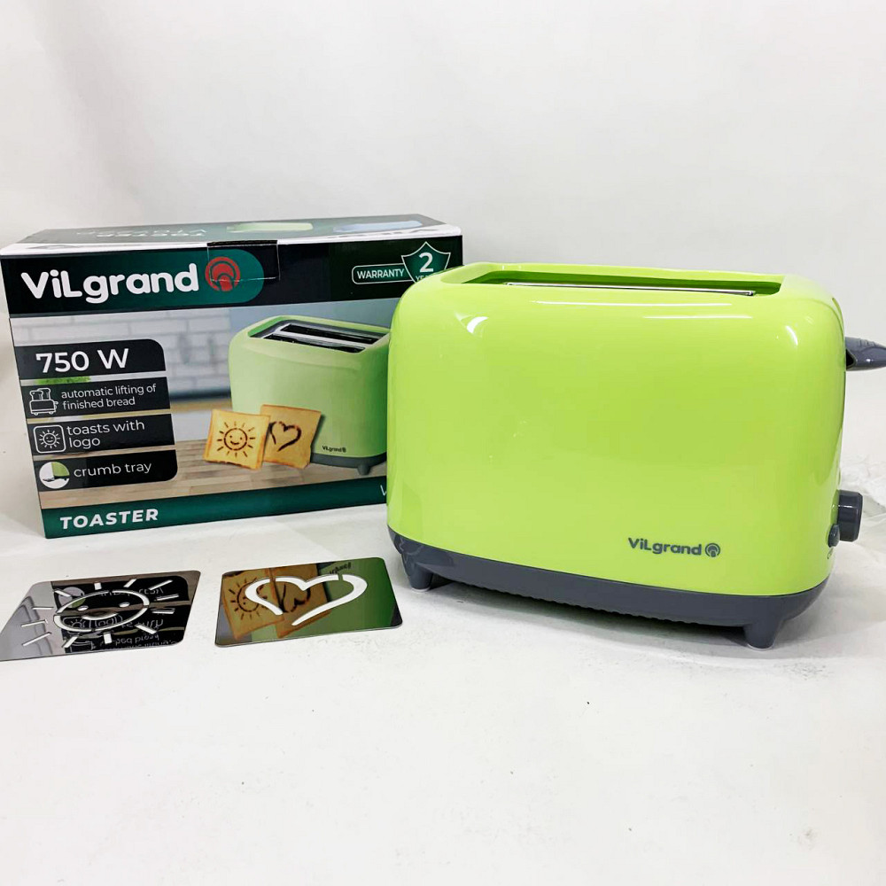 Тостерница для поджаривания хлеба VILGRAND, Кухонный тостер для тостов Тостер 2 штук хлеба QX-21 Львов - изображение 3