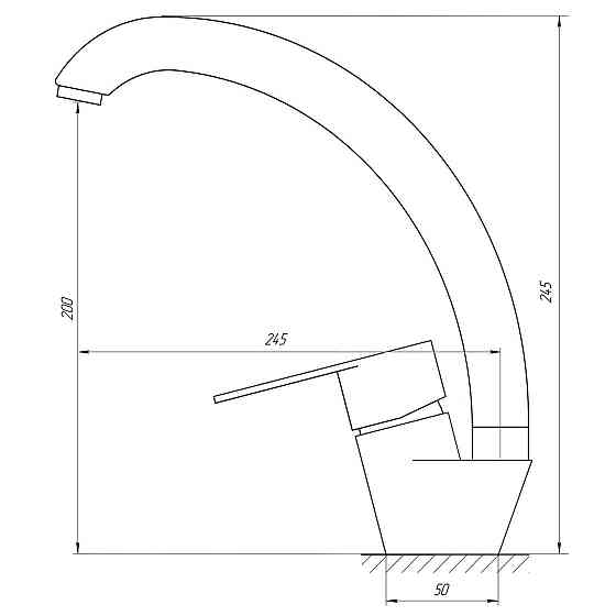 Смеситель для кухни Globus Lux MAIN SM-203S (000019186) Киев