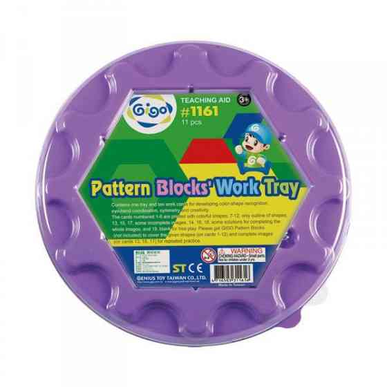 Дитяча мозаїка Gigo Геометрична з картками та круглою основою, 10 ел. (1161) Харків