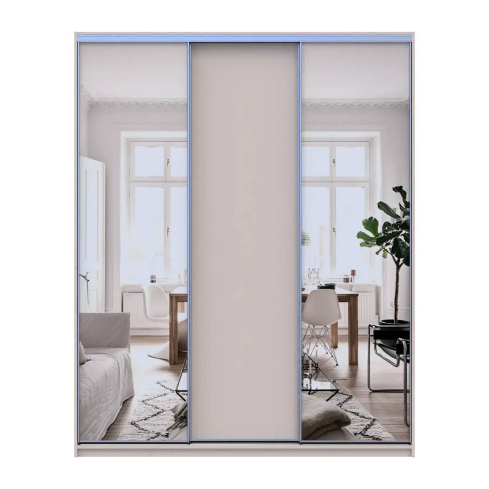 Шафа-купе Doros Сіті Лайт Кашемір 1 ДСП / 2 дзеркала 180х60х225 (80736368) Дніпро - фото 4