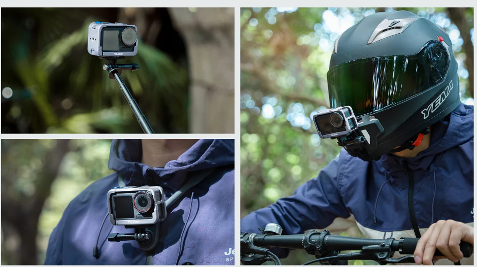 Алюмінієва рамка DJI Action 5 Pro/4/3 легка швидкознімна чорна Telesin S6-FMS-13BK-TDJ-1 Київ - фото 3