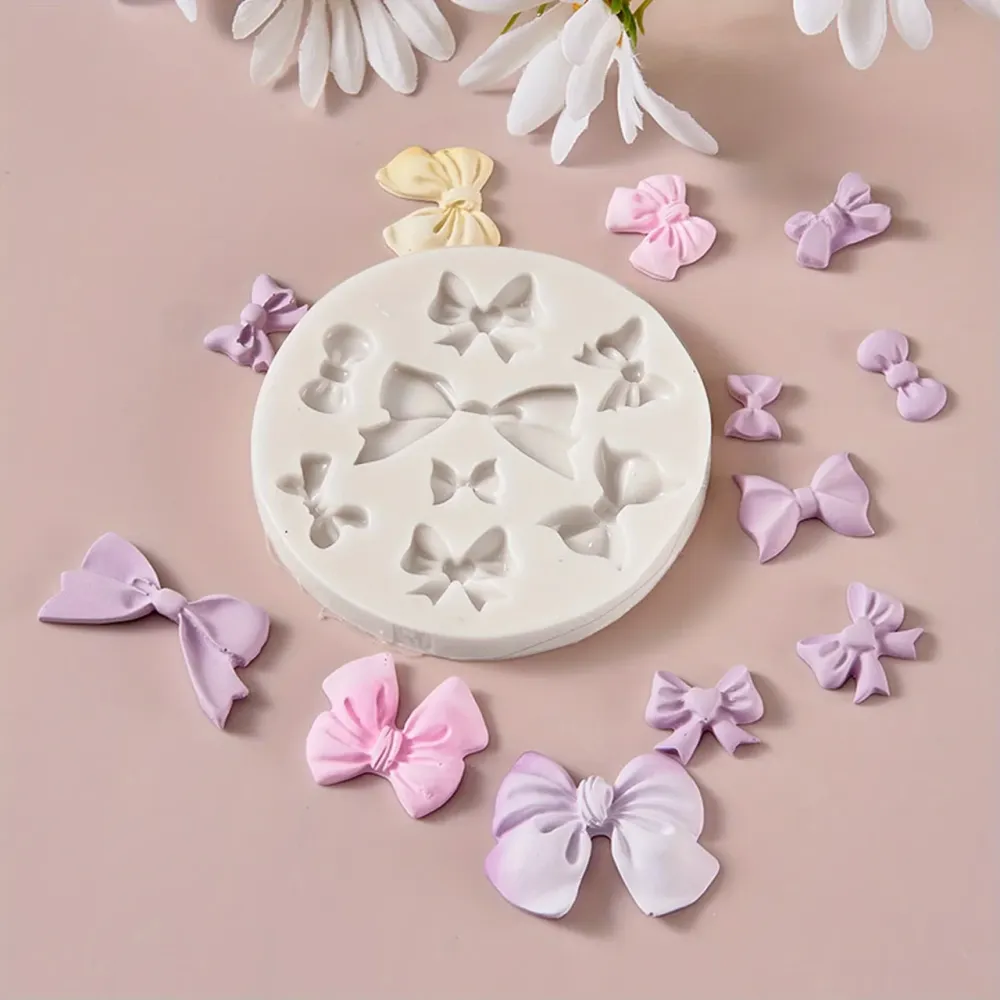 Молд силиконовый Бантики 89 мм серый Киев - изображение 7