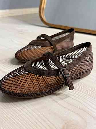 Балетки жіночі Meideli 300-7 Mary Jane сітка з ремінцем коричневі, 38, 24 см Київ