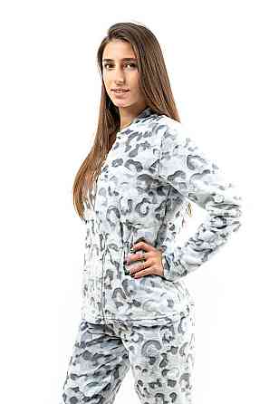 Домашний теплый костюм женский (пижама)серый без капюшона ,  топ Крохатушка одяг Киев