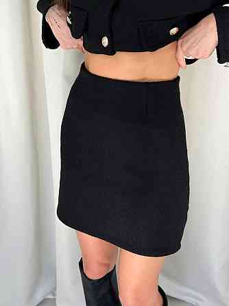 Твідовий жіночий костюм з піджаком та спідницею Чорний 42/46 Харків