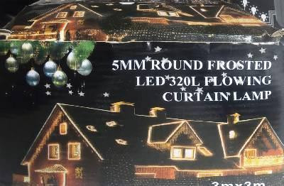 Гирлянда штора занавес Водопад 3х3 м 320 LED (белый шнур, с переходником) Белый свет Винница - изображение 9