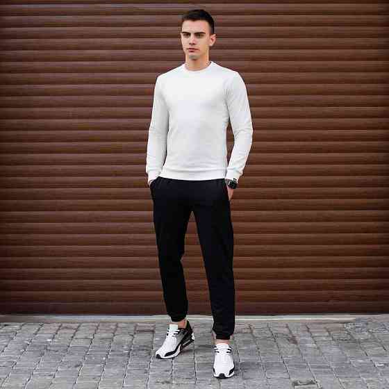 Світшот чоловічий однотонний молочний Pobedov 001 Київ