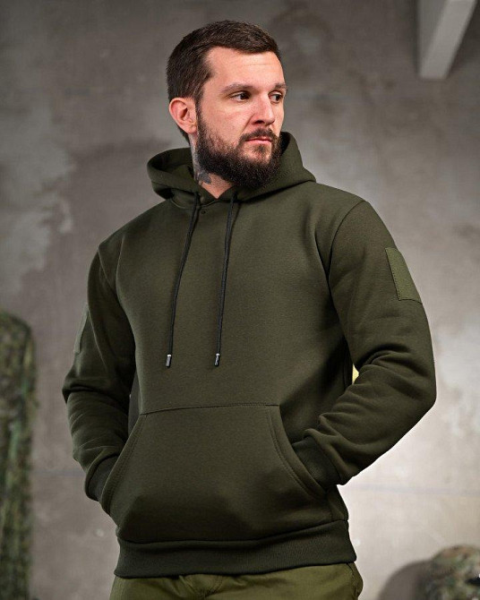 Милитари худи на флисе GENESIS Girl oliva ПП8139 Одесса - изображение 3