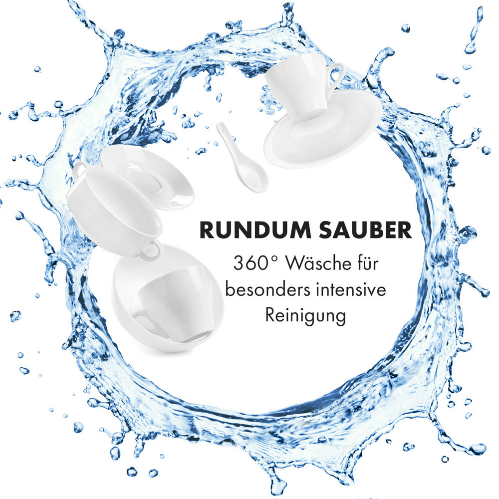 Посудомийна машина Azuria 1380 Вт, 6,5 л, 6 комплектів посуду, передня панель із чорного скла (Німеччина, Рівне - фото 6