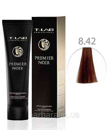 Крем-краска для волос T-LAB Professional Premier Noir Colouring Cream 8.42 Светлый блондин медно-перламутровый Киев