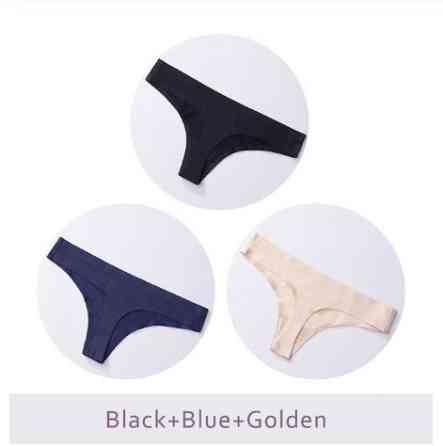 Жіночі безшовні стрінги 48 розмір - в наборі 3шт., 80% нейлон, 20% спандекс Київ