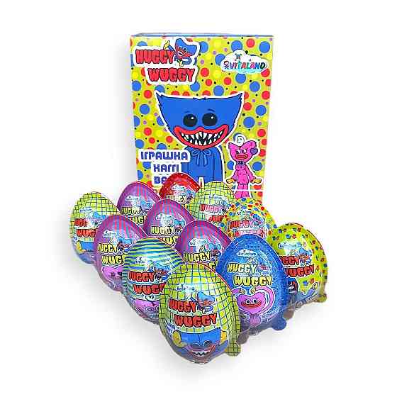 Упаковка яєць із сюрпризом Huggy Wuggy 12 шт. — іграшки-сюрпризи для дітей у яскравому пакованні Харків