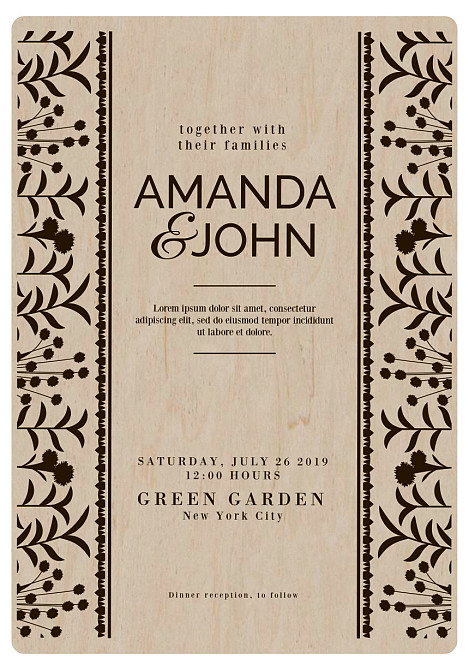Приглашение на свадьбу из дерева EKOSTAR Киев - изображение 1
