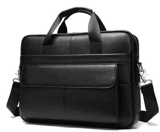 Сумка чоловіча шкіряна Чорна (Vintage) Київ