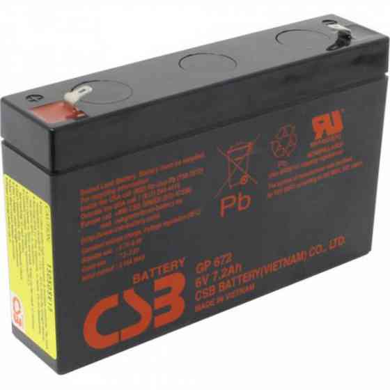Акумуляторна батарея CSB 6V, 7.2A (GP672/10) Киев
