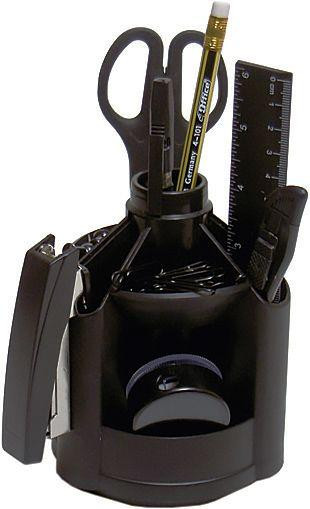 Настільний офісний набір "4Office" 4-415-09 Вертушка 12 предм чорн, шт Київ - фото 1