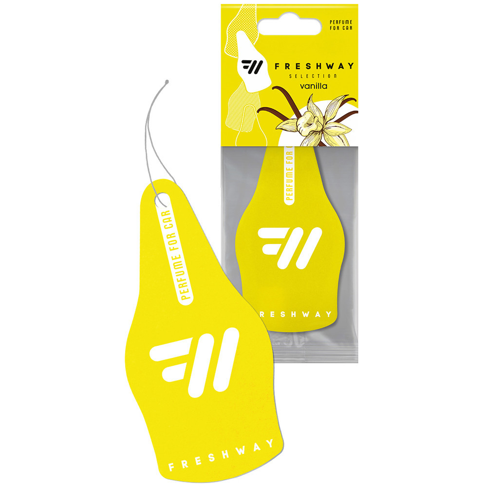 Ароматизатор для авто листочок "Selection" Vanilla (Ваніль) FreshWay Київ - фото 1