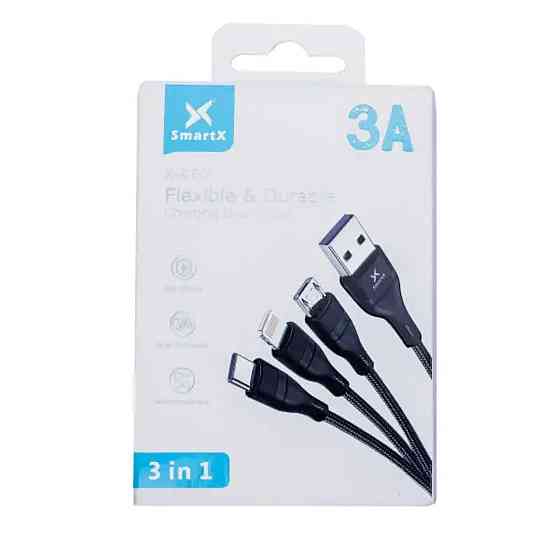 Кабель для заряджання 3-in-1 microUSB/Type-C/Lightning UR521 Коломыя