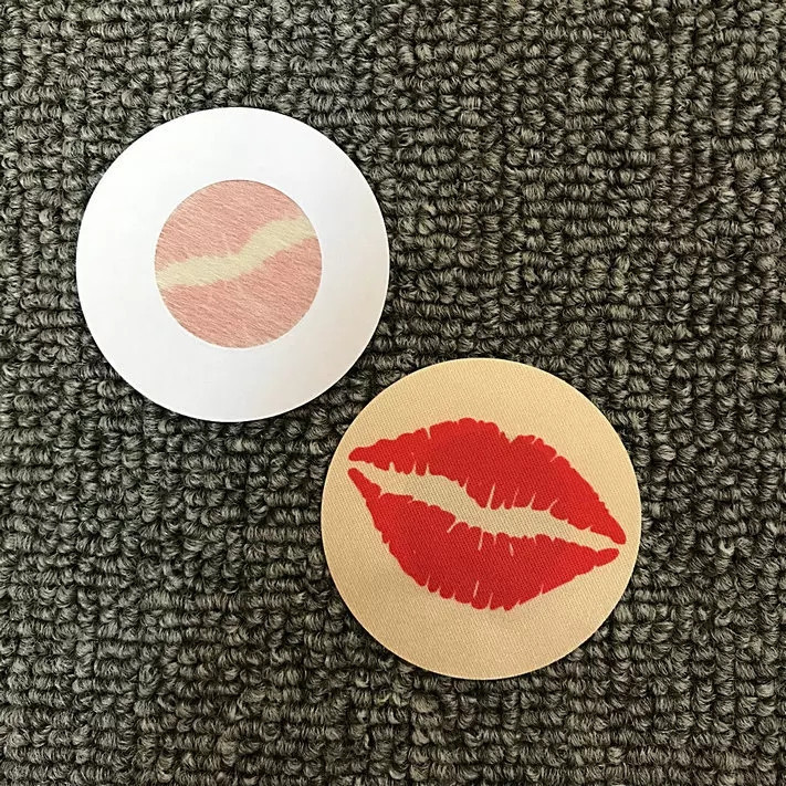 Наклейки на груди Губки, колір різнобарвний - розмір 4,5 см Київ - фото 2