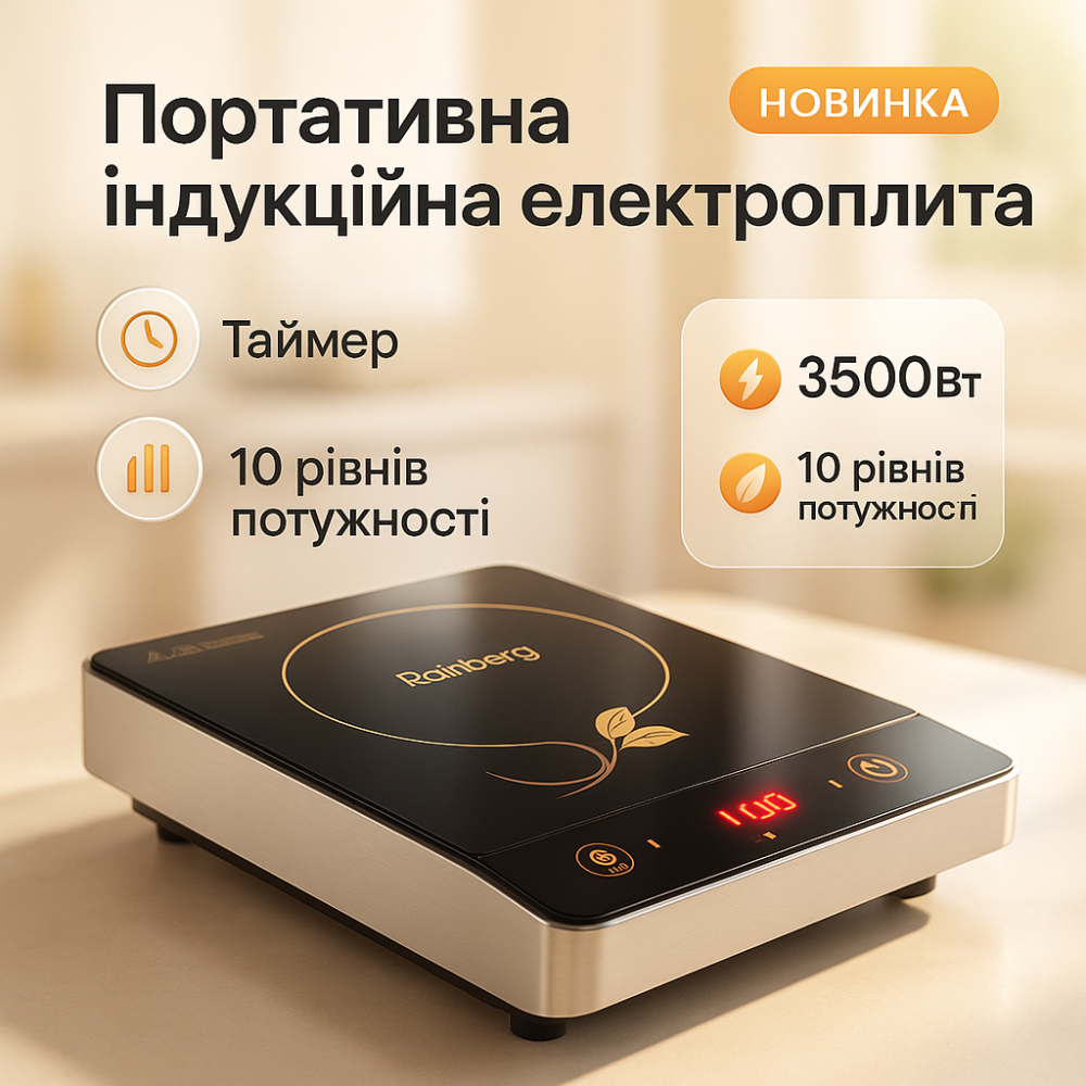 Мощная настольная плита для дома, Удобная портативная плита, Плитка электрическая переносная KT-54 Львов - изображение 11