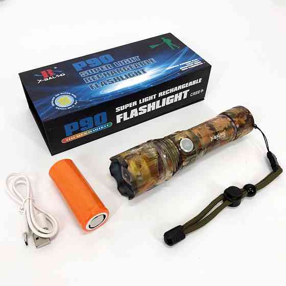 Фонарь уличный ручной Bailong BL-P511M-P90, Яркий светодиодный мощный фонарь Мощный для рыбалки LI-48 Ивано-Франковск