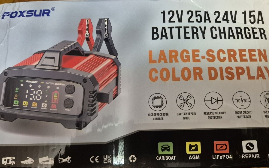 Зарядний пристрій  Foxsur FPT-250 ( 25A/12V/24V/6-400Ah) LiFePo4 AGM Харків - фото 5