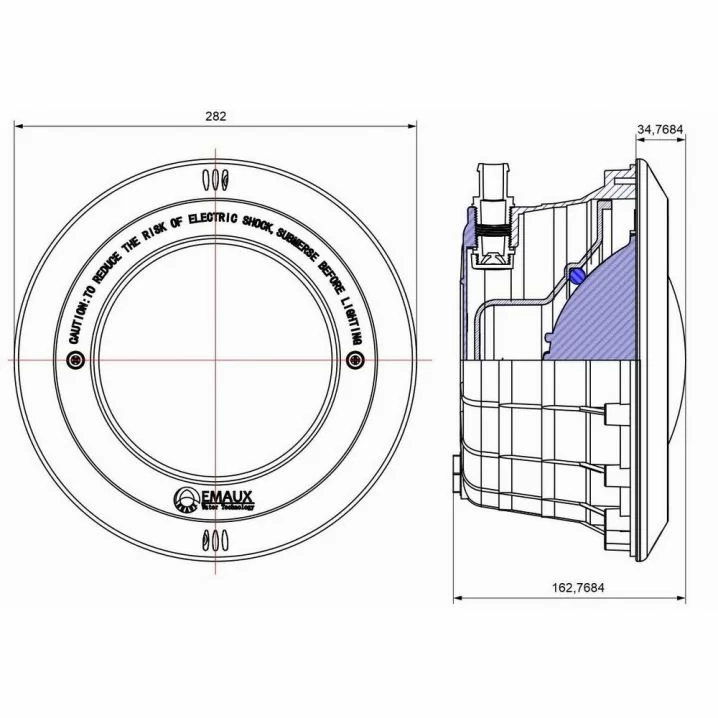 Корпус прожекторов для бассейнов Emaux PAR56 NP300-P (без лампы) Киев - изображение 7