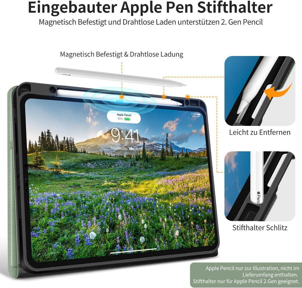Фирменный защитный чехол HOLIMET для Apple iPad Pro 12.9 2022/2021/2020/2018 (6th/5th/4th/3rd Generation) Black Днепр - изображение 9