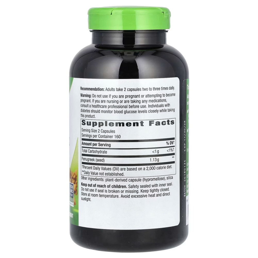 Пажитник Nature's Way Fenugreek Seed 320 вег капс Киев - изображение 2