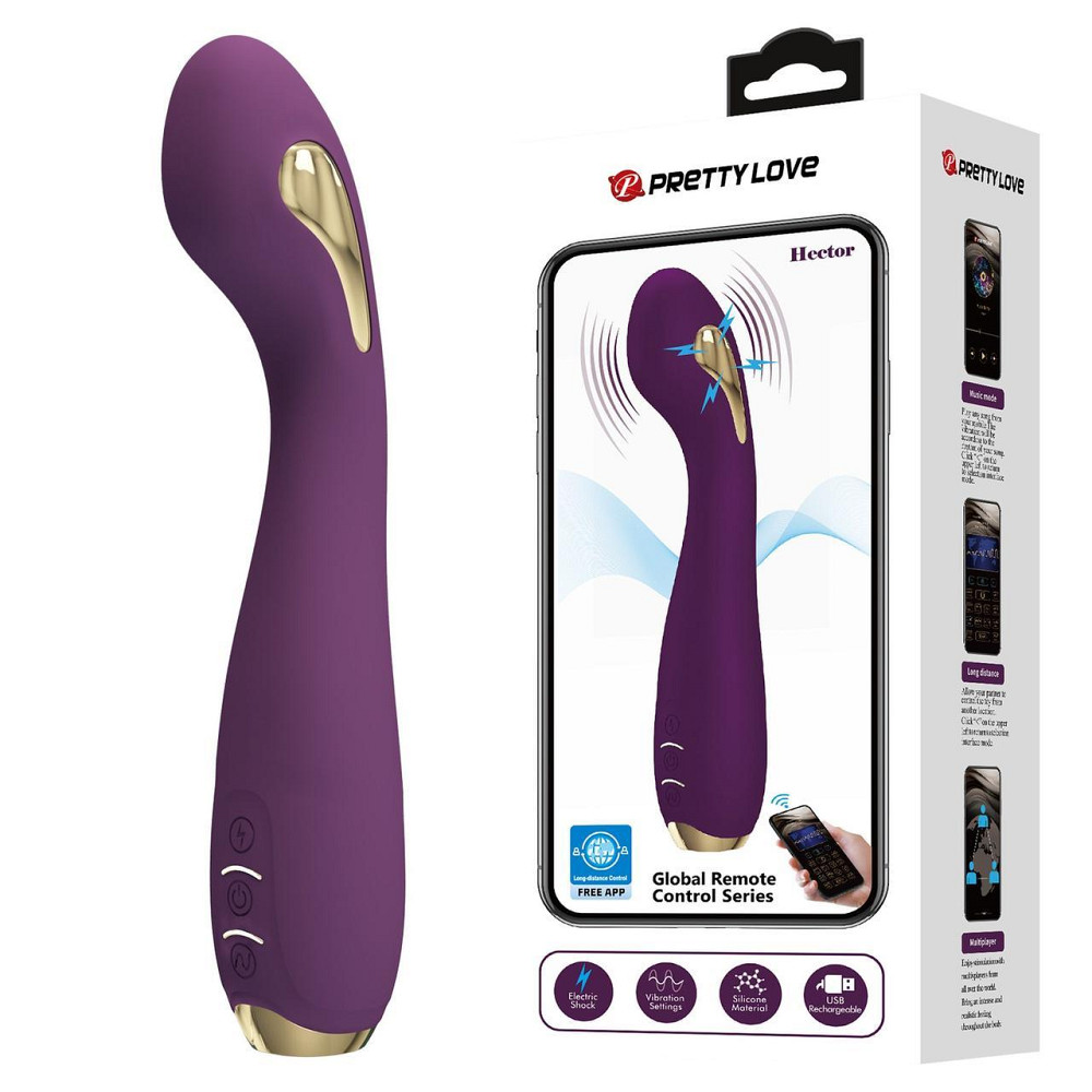 Вібратор PRETTY LOVE HECTOR, 12 vibration functions 5 electric shock functions Mobile APP remote con Sex Aura Київ - фото 1