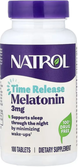 Мелатонин для сна 3 мг Natrol Melatonin Time Releasе 100 таб Киев - изображение 1