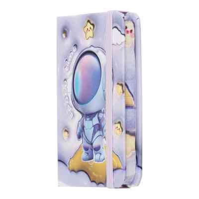 Книга записная ZiBi ASTRONAUT A7 в клеточку твердая обложка на резинке 80 листов, фиолетовая (ZB.117104) Винница