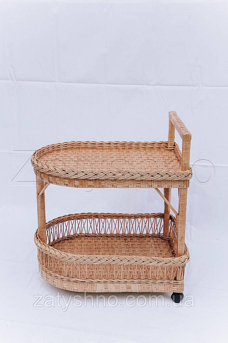 Стол-поднос плетеный | журнальный столик из лозы | столик плетёный из лозы Киев - изображение 4